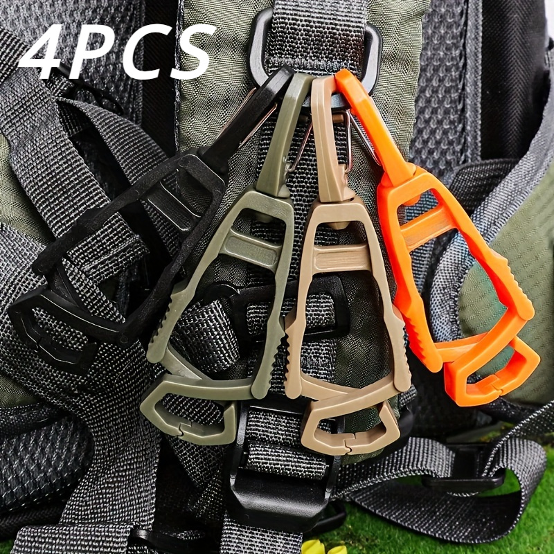 

4pcs Multifunctional Molle Bag Accessories - Abs Outdoor Hooks, , Hanger, Safety - Tool For Gloves/bottles/key/hat Hook Clips - Ideal For Hiking, Camping, Hunting