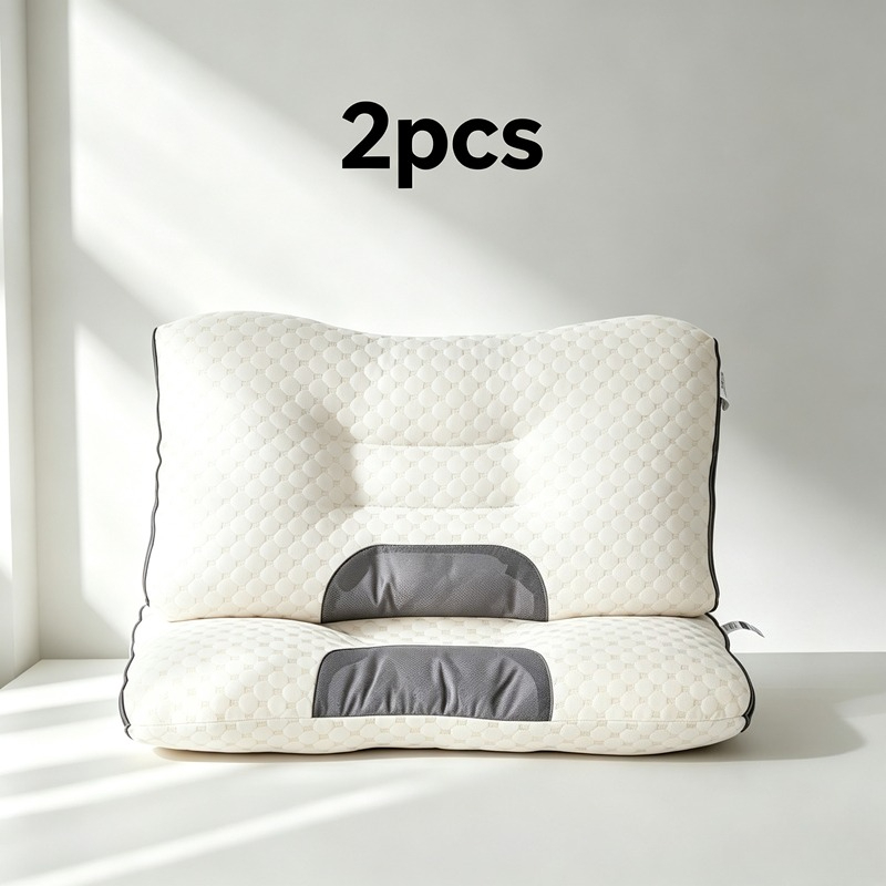 2pcs Bed S For Hotel Quality, Ultra Breathable S With Removable Washable Cover & Inner Insert, Ideal For Back & Stomach Sleepers, Daily Bedroom Use