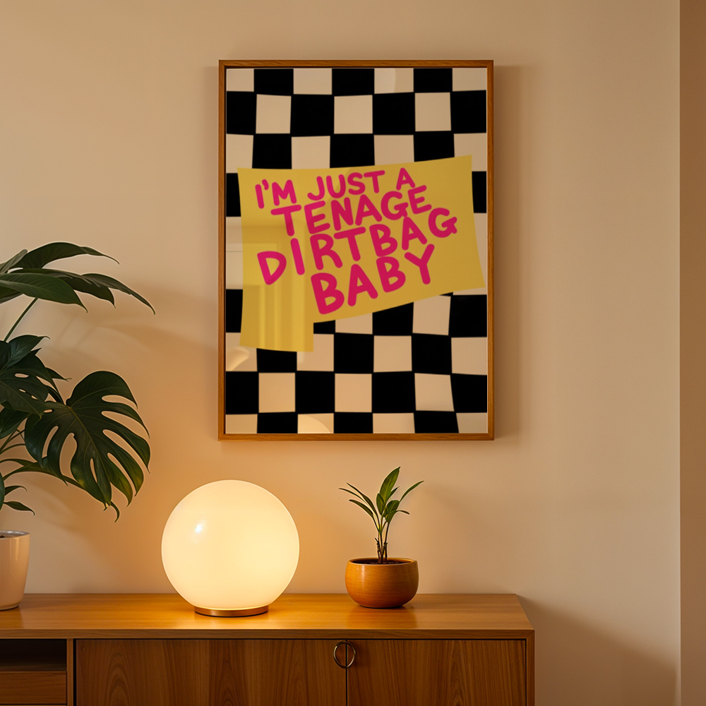 TEMU 2d Flat, 2d Flat, Pop Art Wall Arts Teenage Posters I'm Just A Teenage Canvas Prints Wall Decor Canvas Art Print For Bedroom Living Room Dorm