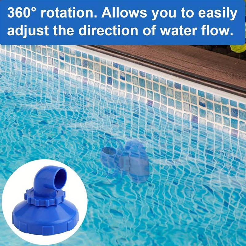 Raccordo Di Scarico Per Piscina In ABS, Diametro 12 Cm, Altezza 6,4 Cm | Beccuccio Di Ricambio Universale Con Filettatura Da 5,7 Cm | Facile Installazione