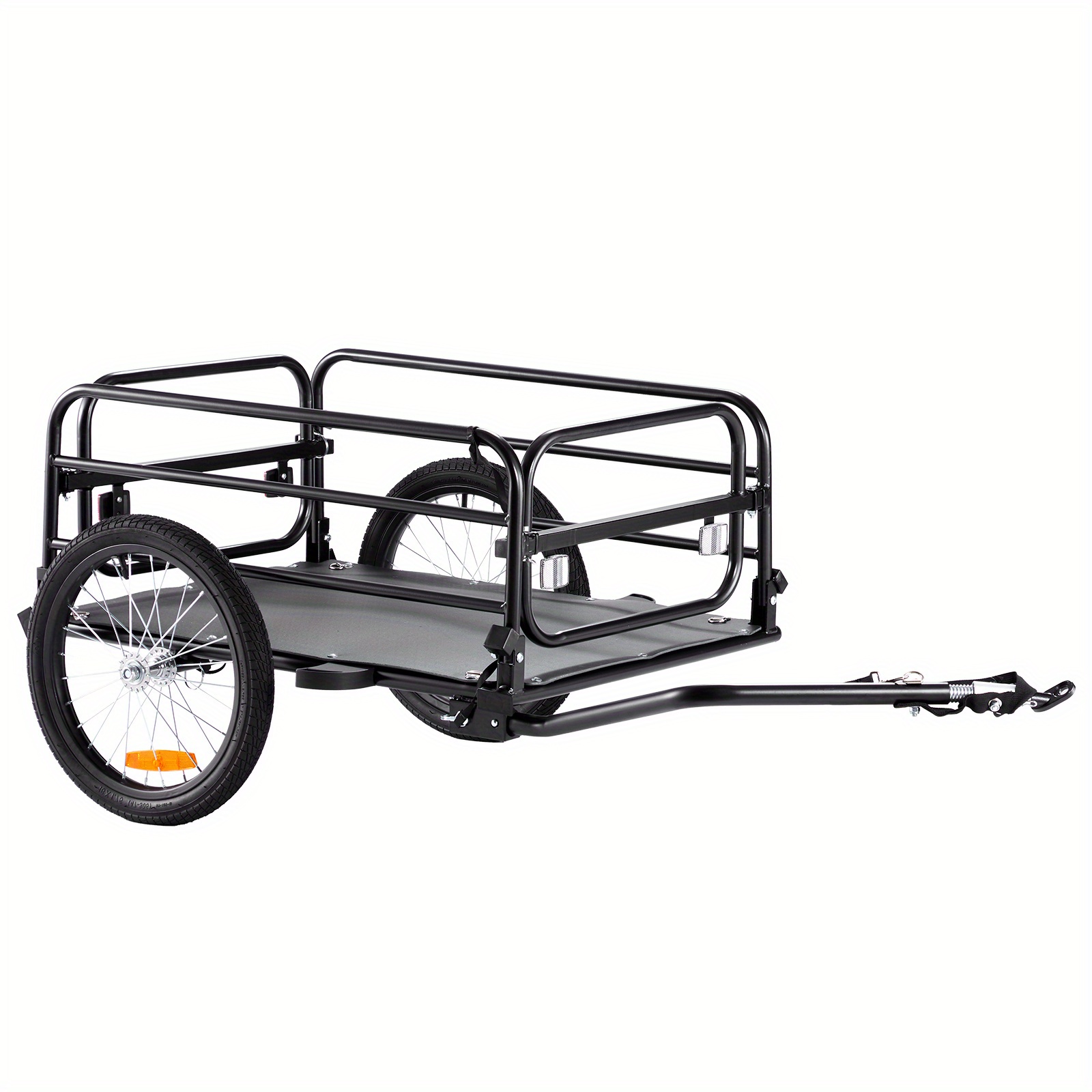 

Vevor Bike Cargo Trailer, 160 Lbs Capacity, Heavy-duty Bicycle Wagon Cart, Foldable Compact Storage & Quick Release With Universal Hitch, 16" Wheels, Safe Reflectors, Fits 22"-28" Bike Wheels