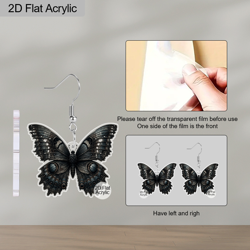 Women's Halloween Butterfly Theme Acrylic Earrings — Fun Gift