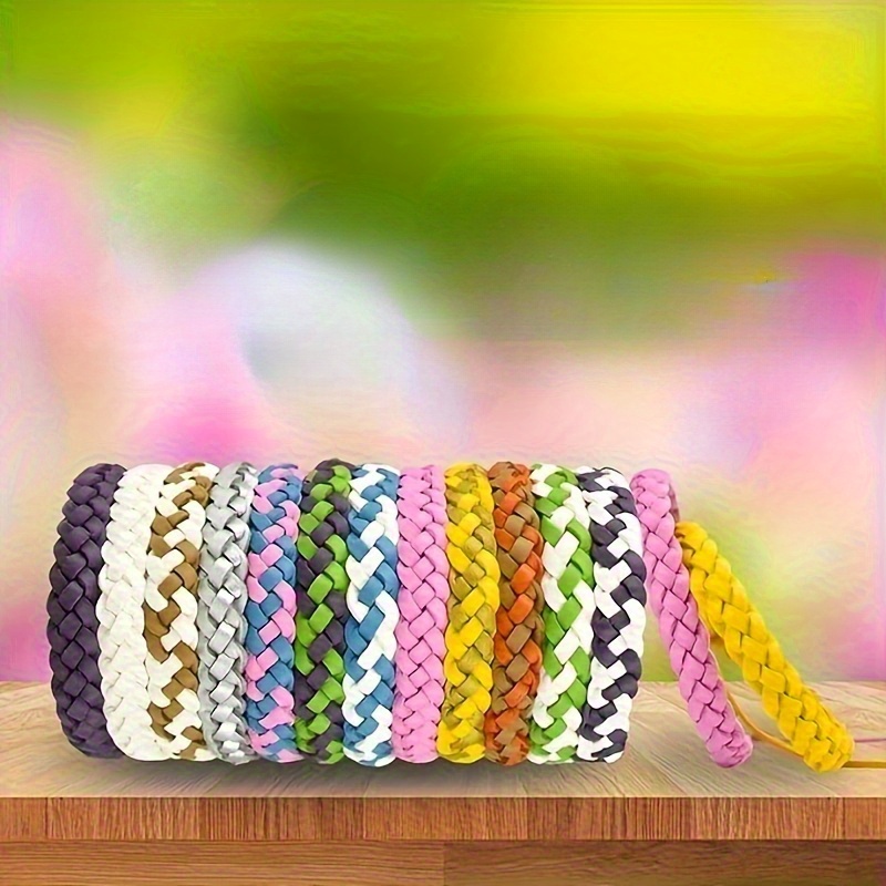 5pc Boho Woven Bracelet Set Colorful Bands Intricate Patterns Summer Festivals