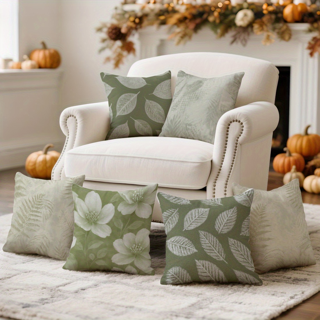 cushions with leaves Finland