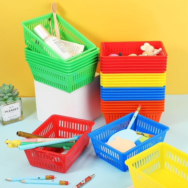 48pcs Plastic Storage Baskets for Organizing Supplies