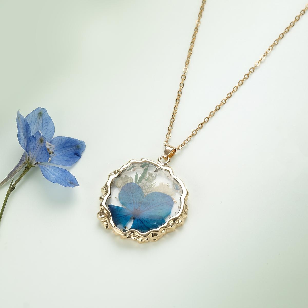 TEMU Collier pendentif fleur de | Breloque fleur des 12 mois | Bijou nature délicat | Cadeau d'anniversaire pour elle | Souvenir de tous