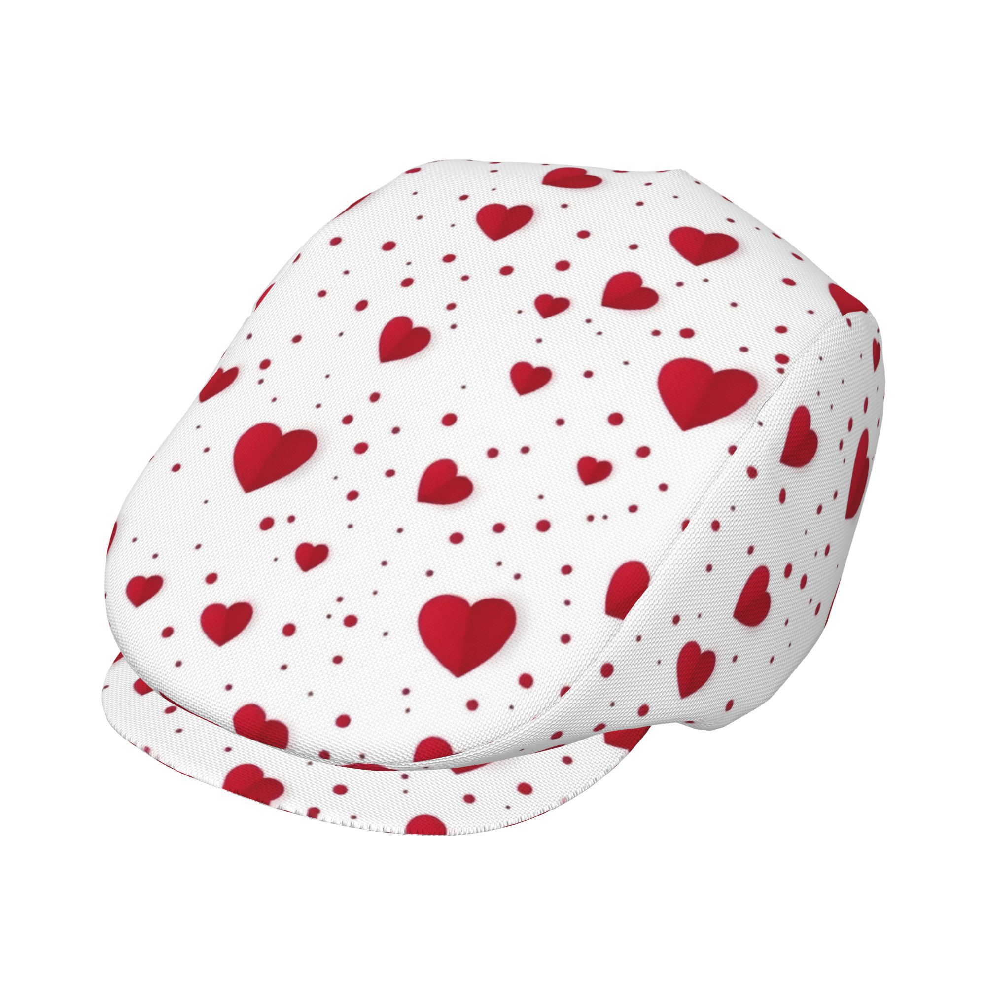 TEMU 1pc Heartbeat Raindrops Printed Beret, Retro Newsboy Cap, Unisex, A Must-have Fashion Accessory For Outdoor Leisure Activities And Formal