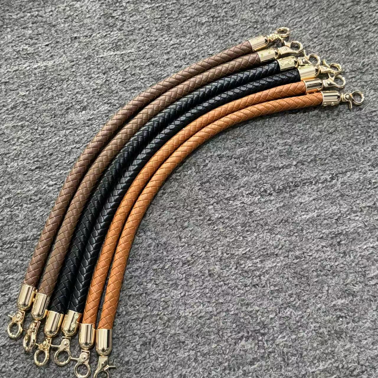 TEMU 6 piezas/juego de correas trenzadas para bolso disponibles en 30 cm/40 cm/60 cm, de cuero sintético, para bolso cortas/largas, de repuesto con