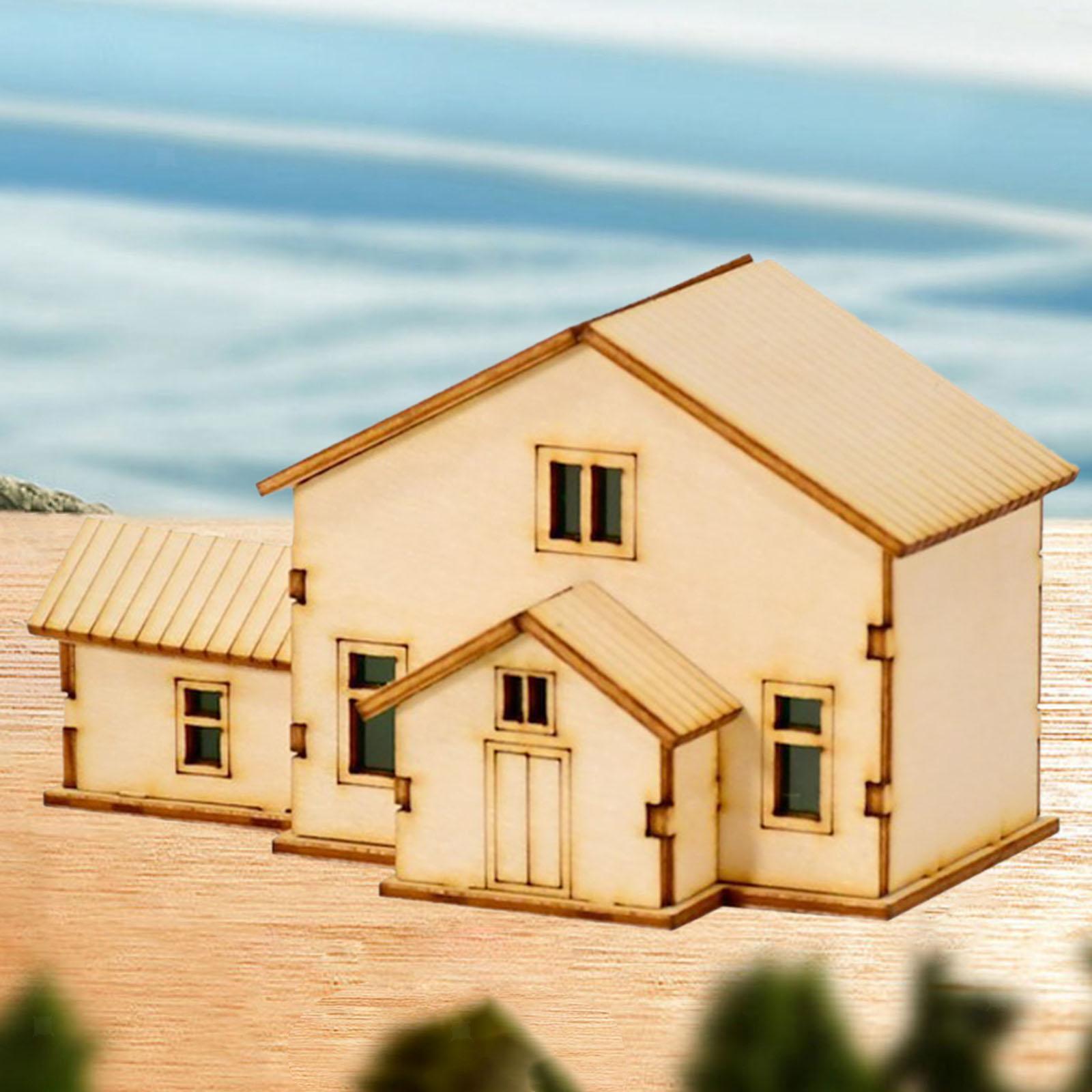 Miniature Wooden House for Sandboxes and Decoration