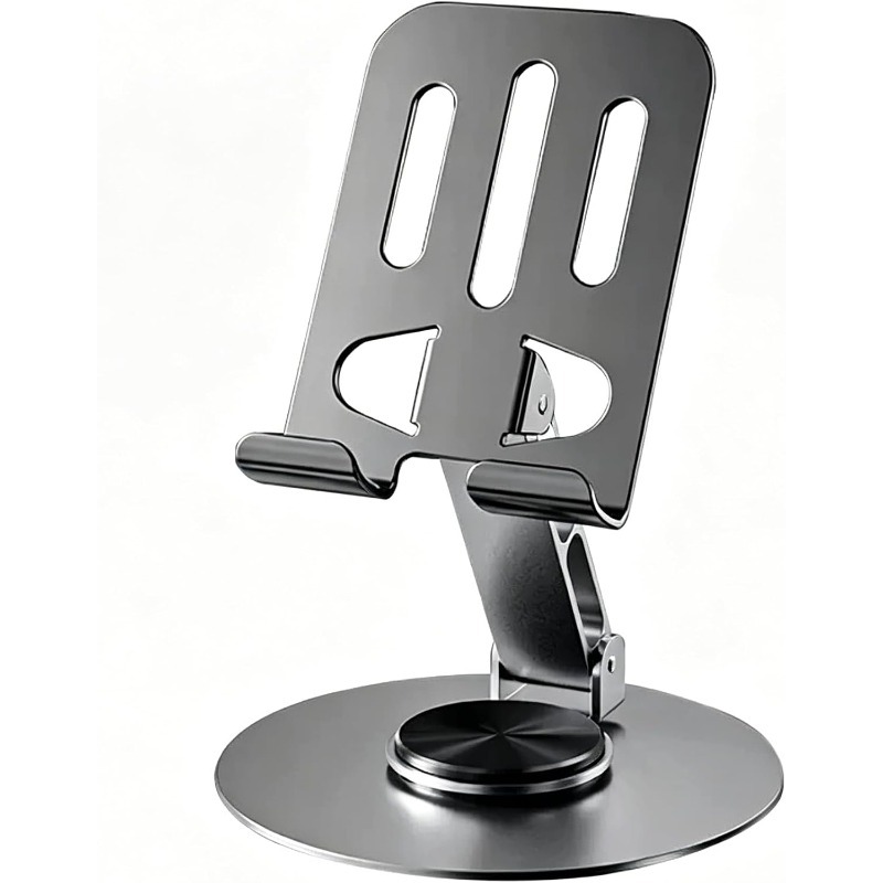 TEMU 1pc Stainless Steel Phone Stand, Portable Desktop Support, Foldable And Rotatable, Compact, Foldable, And Portable Desktop Stand, Ideal Gift For