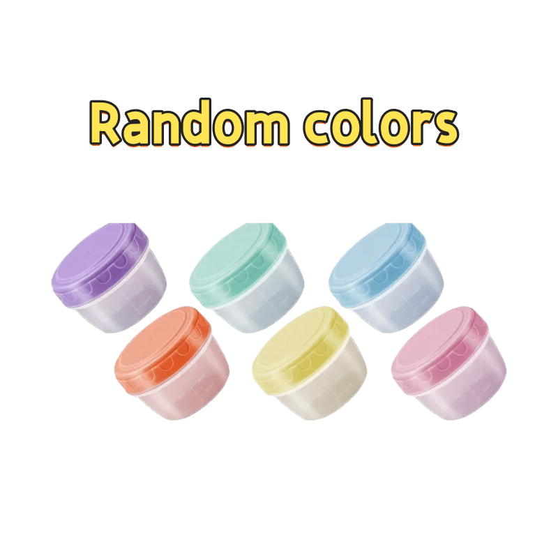 3pcs Random Colors Salad Dressing Containers With Lids - Leakproof, Freezer-safe, Stackable - Plastic Food Storage Containers With Measurement