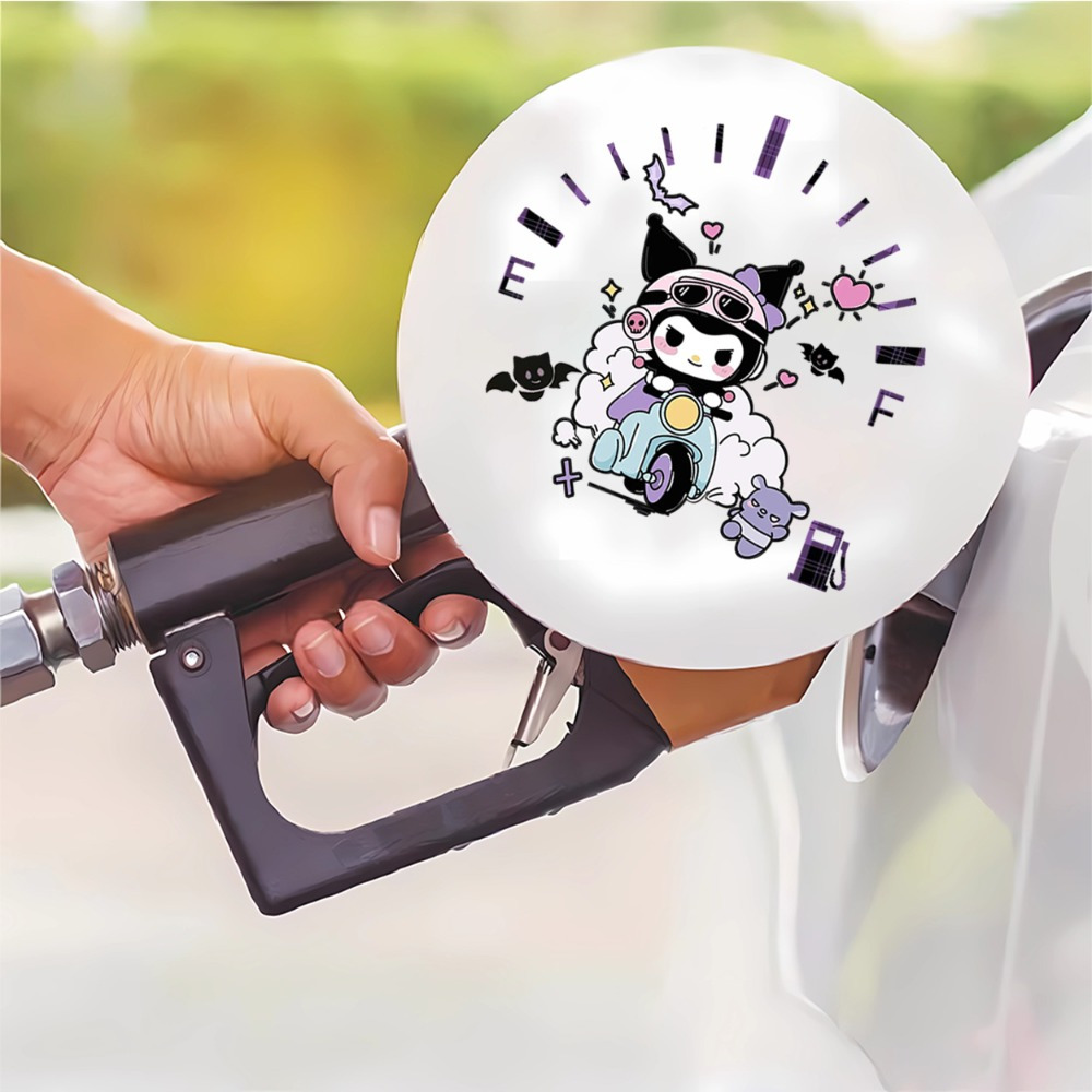 TEMU 1pc A For Kuromi Motorcycle-themed Vinyl Sticker - Waterproof And Resistant To Sunlight, Serving As A Decal For Gas Caps. This Is Perfect For