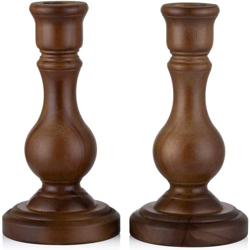 1pc of vintage wooden candle holder suitable for candlesticks an vintage bronze colored candle holder   decorating   and hotels as well as for church home goods this wooden tapered candle holder is ideal for home dining tables