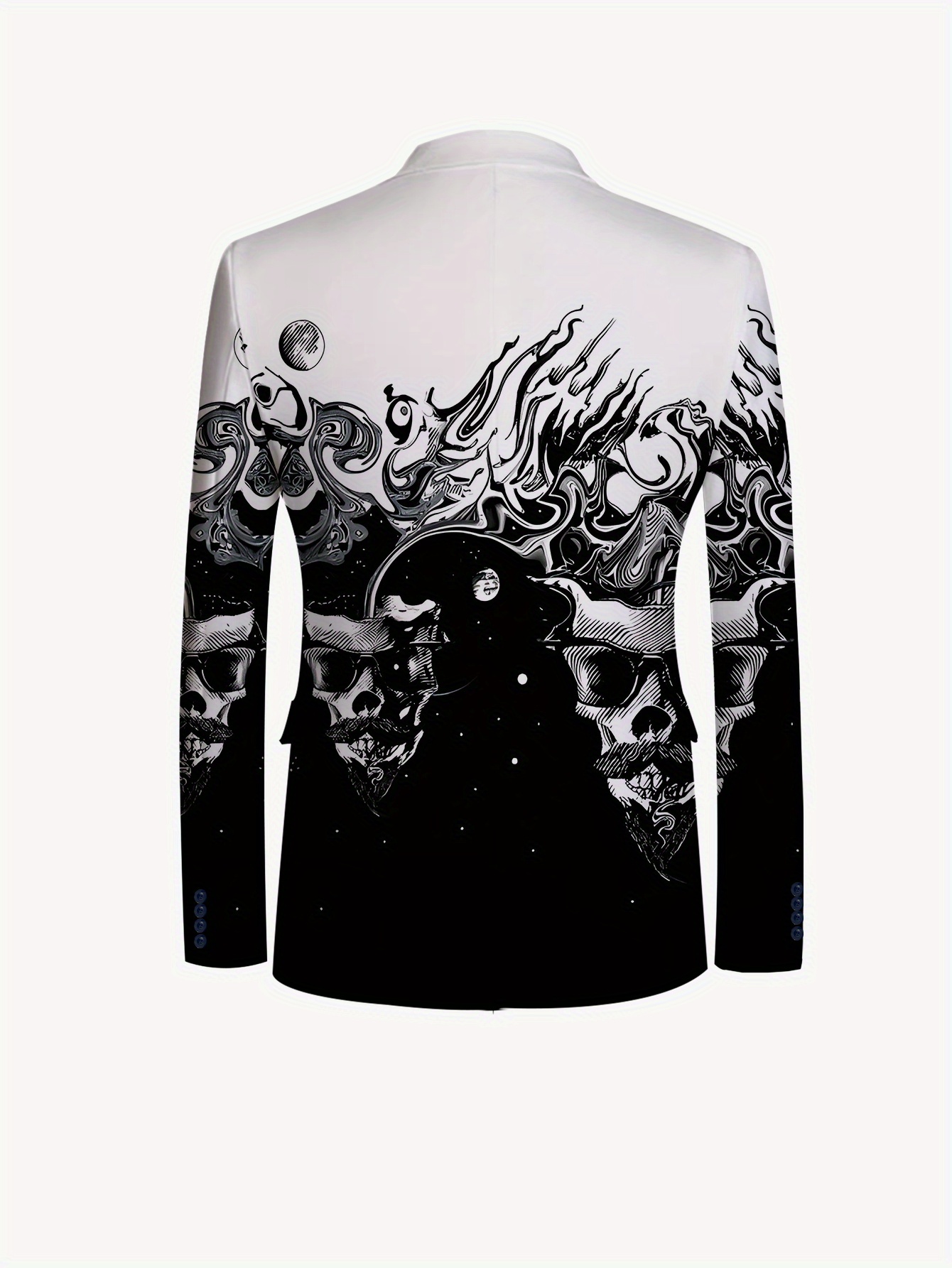 stijlvol zwart wit bloemenprint pak voor heren in plusmaat - Temu  Netherlands, image size:800x1066