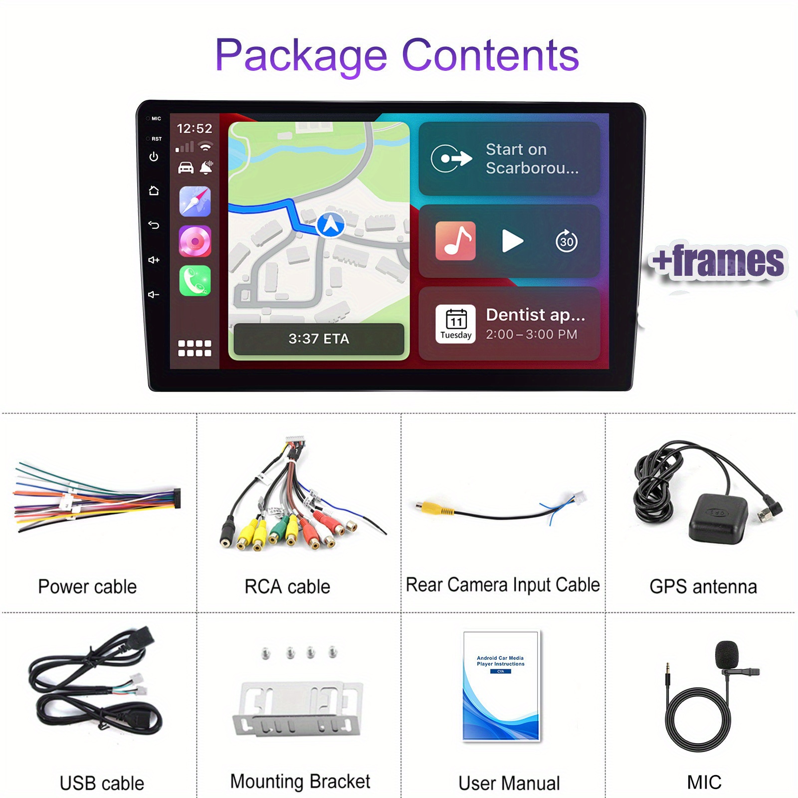 Kit For 15 Damage-free, Designed For /cc Models From 2010 To 2014 And B7/b6 From 2010 To 2015. Compatible With .1-inch Car Stereo, Featuring A 3d Car Model Display