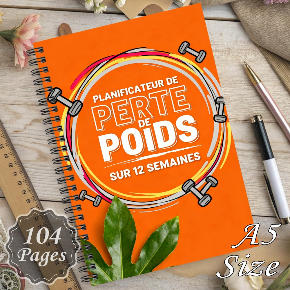 TEMU 1 pièce Plan de de poids et de – Journal de santé de 12 semaines, inclut un de corporelles, un journal de nutrition, un des et un plan