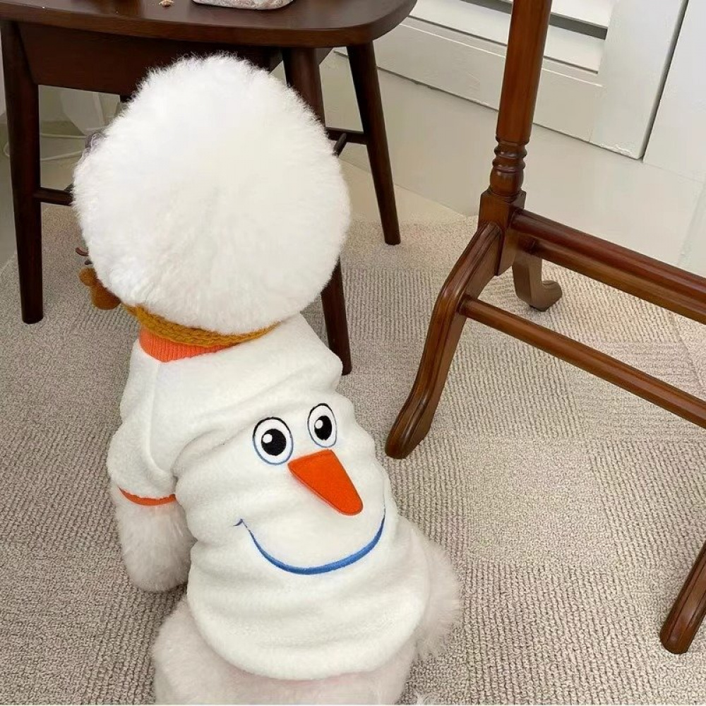 TEMU Spring And Autumn Christmas Funny : Carrot Nose Snowman Smile Cute Dog Hoodie For Small To Medium-sized Dogs And Cats(universal Fit)