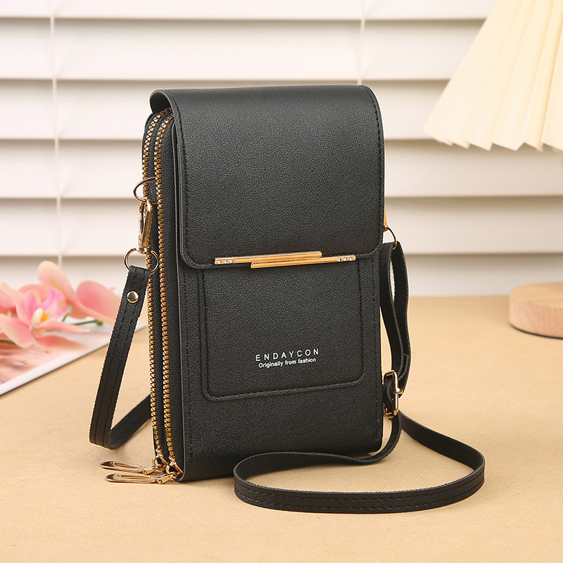 Image of New Women's Travel Wallet Vertical Phone Bag Trendy Easy Multifunctional Crossbody Small Bag Large Capacity Convenient Zippered Phone Women's Purse Cash Bag