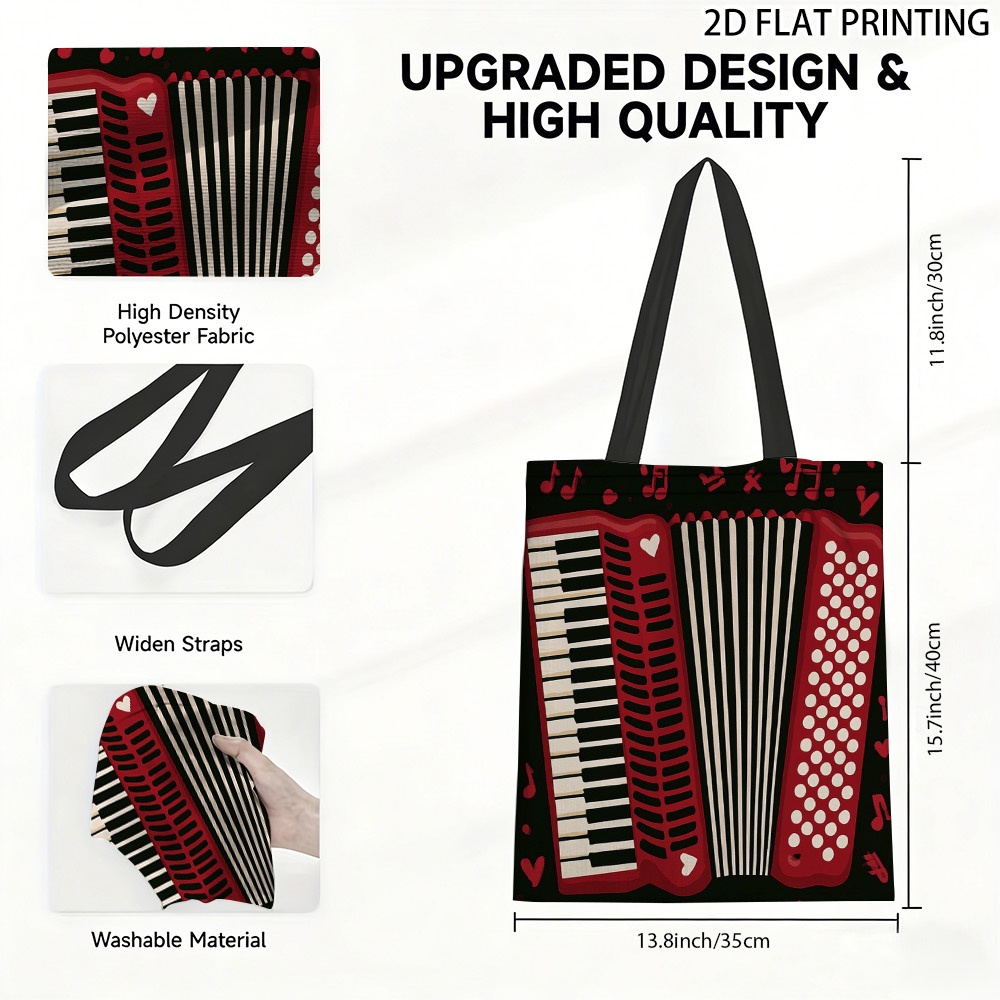 TEMU (Borsa tote 2D piatta) 1 pezzo, borsa da scuola stile a grande capacit�, perfetta per quotidiana, i viaggi e le commissioni, versatile per il