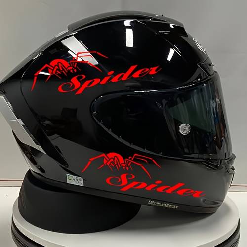 spider helmet sticker red and black for motorcycle helmets motorcycle accessories riding gear durable decal vinyl