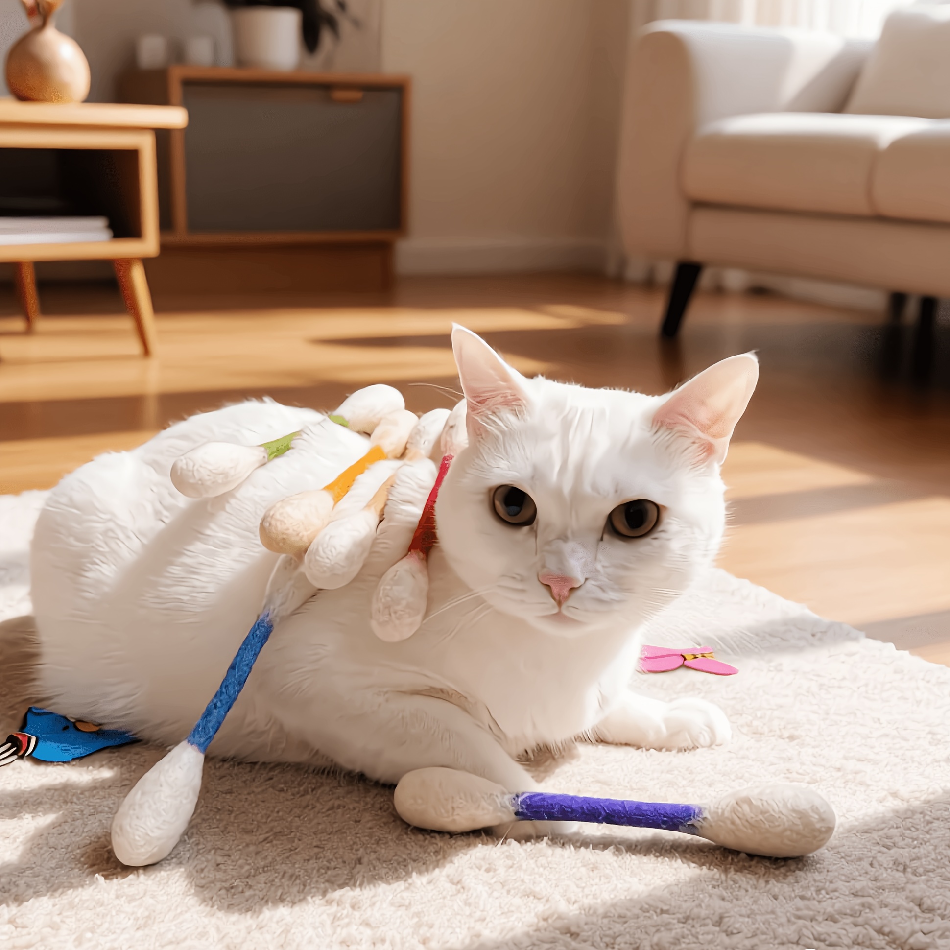 3pcs large cat wands interactive kitten toys durable chew toys for pets suitable for cat training and entertainment without battery Product details 8