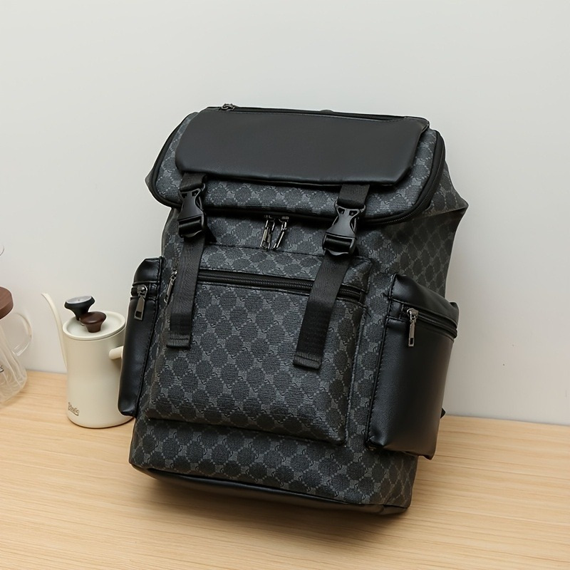 Stylish Unisex Large Capacity Backpack | Lightweight PU with Multiple Compartments, Adjustable Straps, Tablet Sleeve & Mesh Bottom for Travel, School, and Outdoor Activities | Contemporary Backpack | Secure Zipper Closure, For Teenager