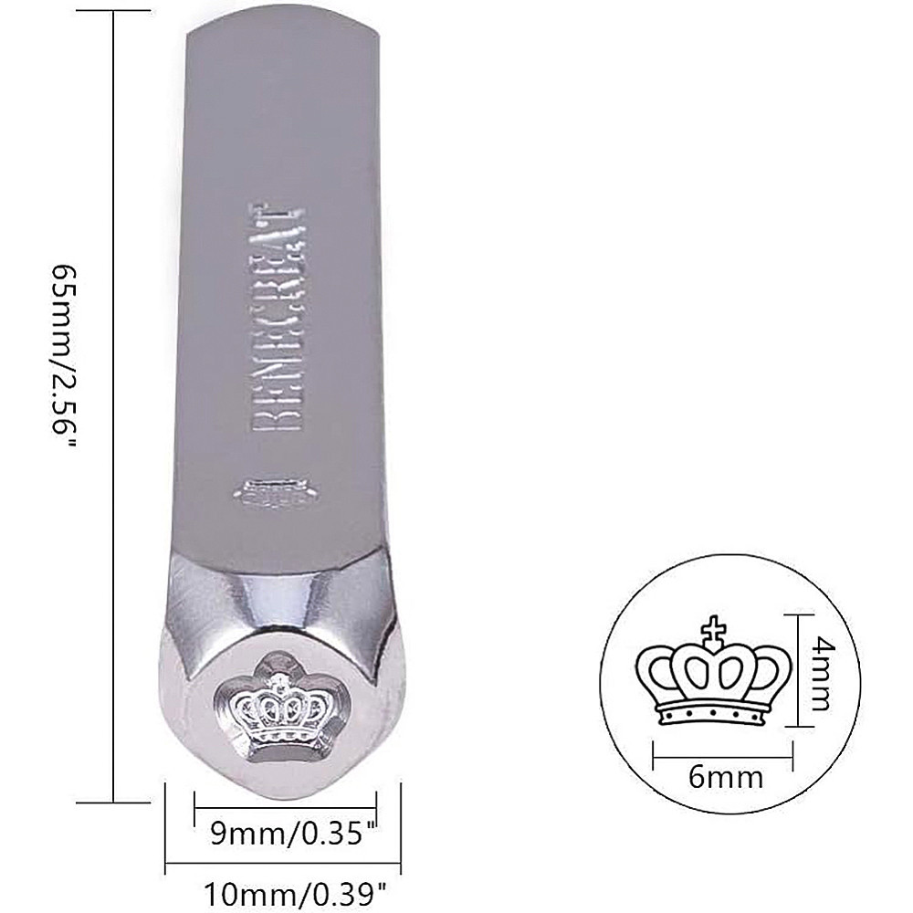 1pc Iron Metal Stamps For Metal Crown 65.5x10mm Kit Kit