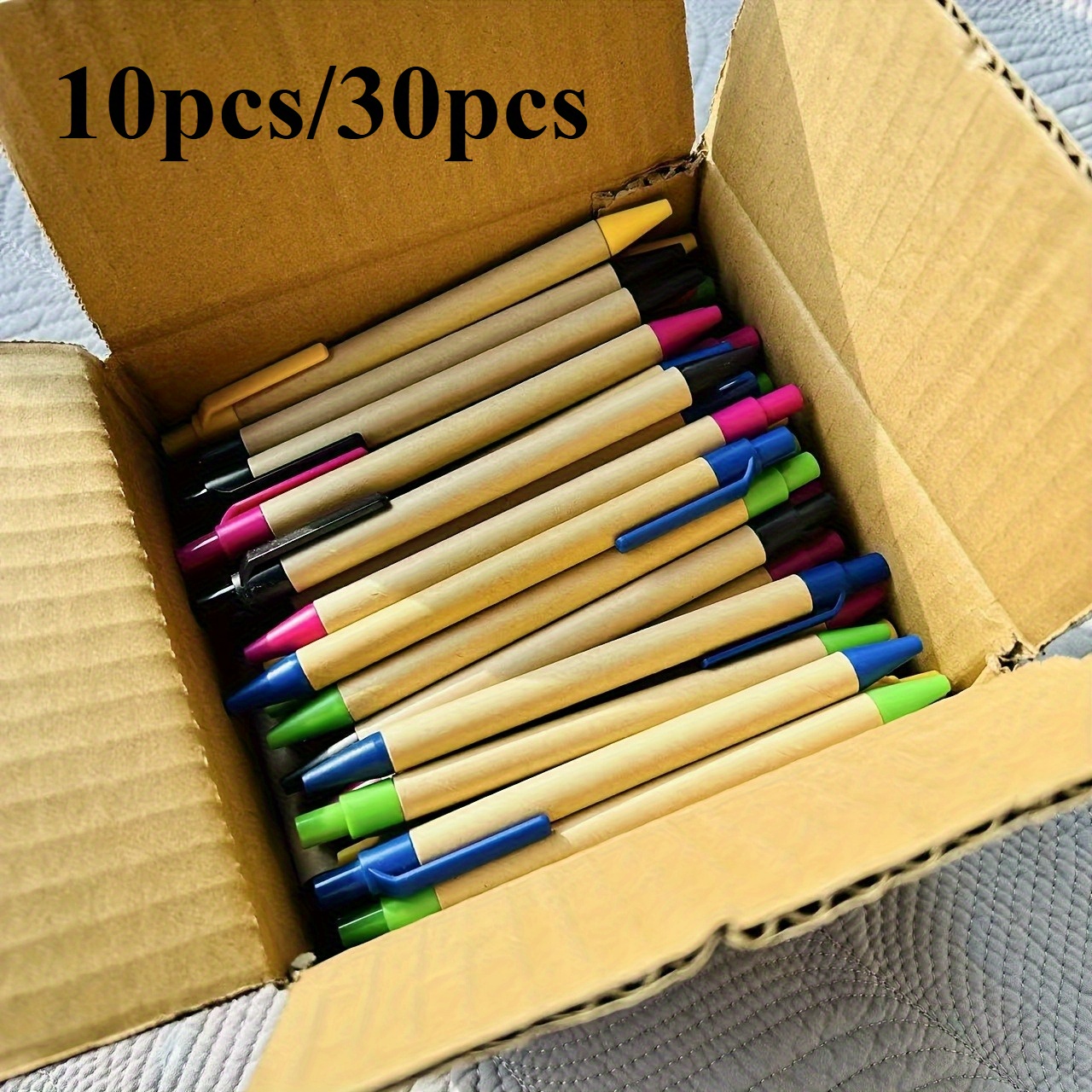 TEMU 10/30 penne a | 100 penne a retrattili di media punta | 1Mm penne a click per notebook, ufficio, scuola, forniture, blu