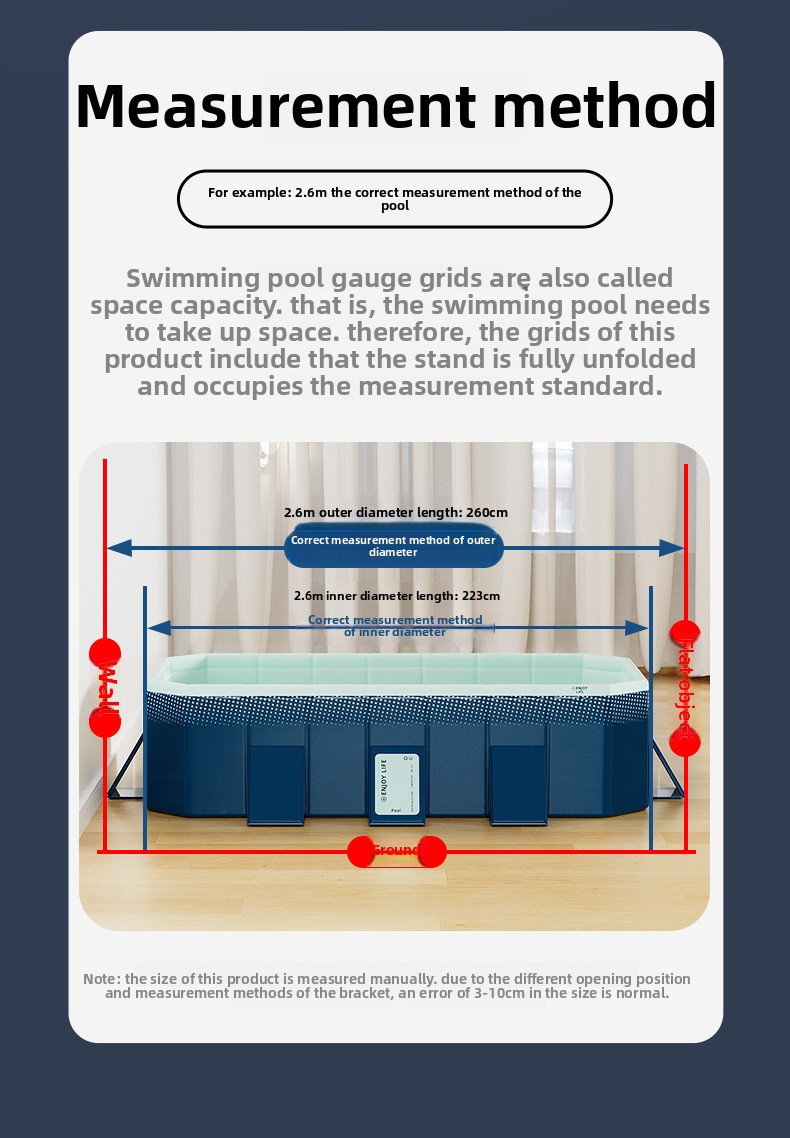 circre qi no inflating foldable outdoor pool thickened durable mesh anti collapse bracket design for summer pool parties 10 random color beach balls repair kit pool accessories vibrant poolside decor sturdy poolside furniture Product details 6