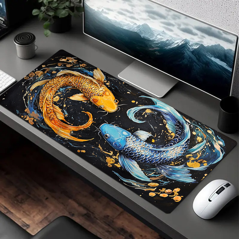 

-e Koi Mouse Pad, Desk Mat, And , For And ,