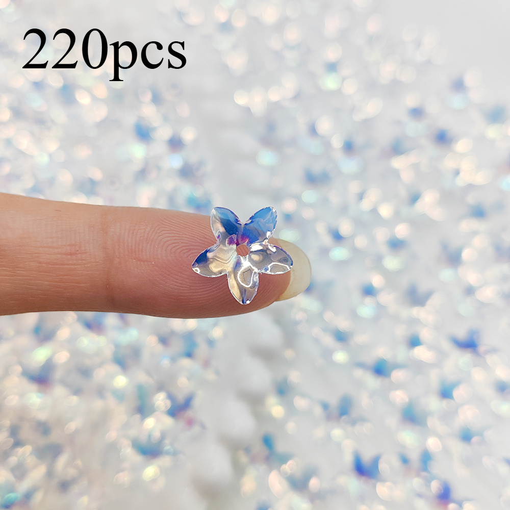 220/300pcs Stunning Ab Color Acrylic 3d Flower Beads For , Clothing, And Accessories