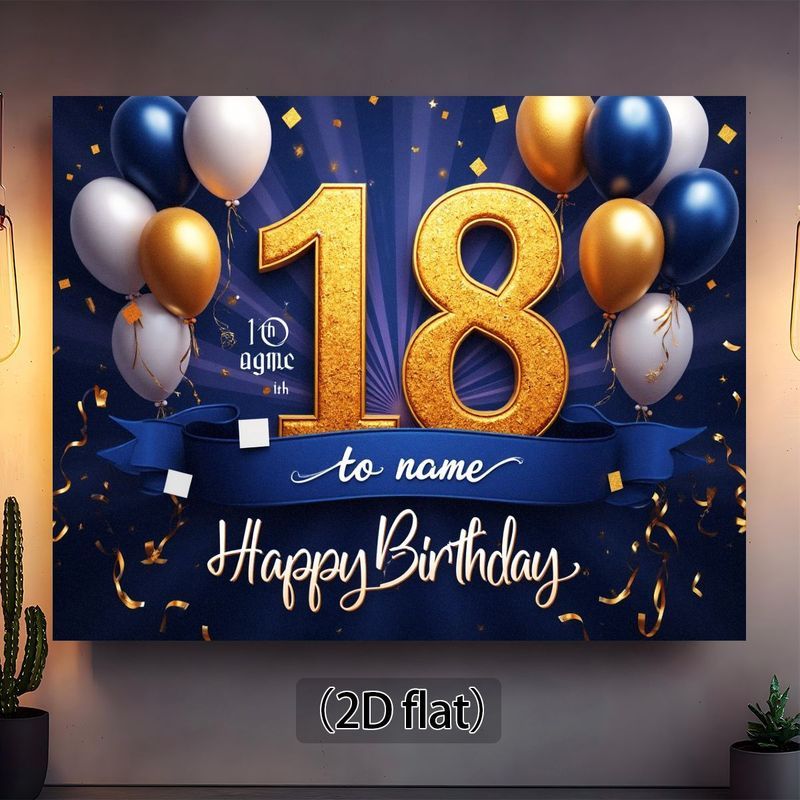 60 Anni Decorazioni Compleanno Striscione di Buon Compleanno Oro Nero