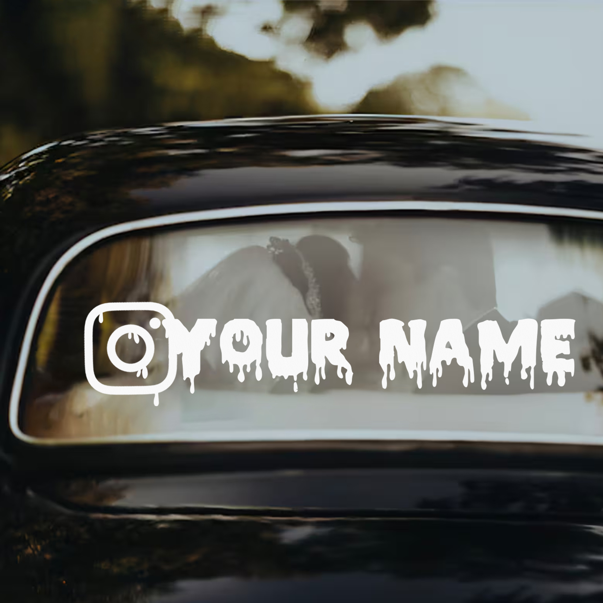 Individuelle Instagram Aufkleber 2x Große Individuelle 'Finde Uns