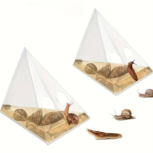 set of 6 single use traps for snails and worms triangular design made of pe plastic does not need electricity high quality ideal for outdoor gardens and slug catcher for yards