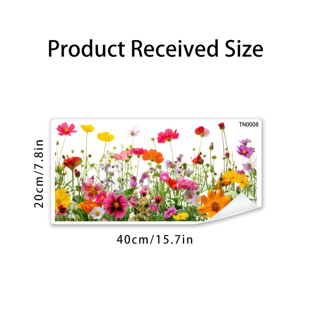 Bright Flower Glass Stickers For Rental House Door And Window Renovation Self-adhesive Decoration For Bedroom And Living Room