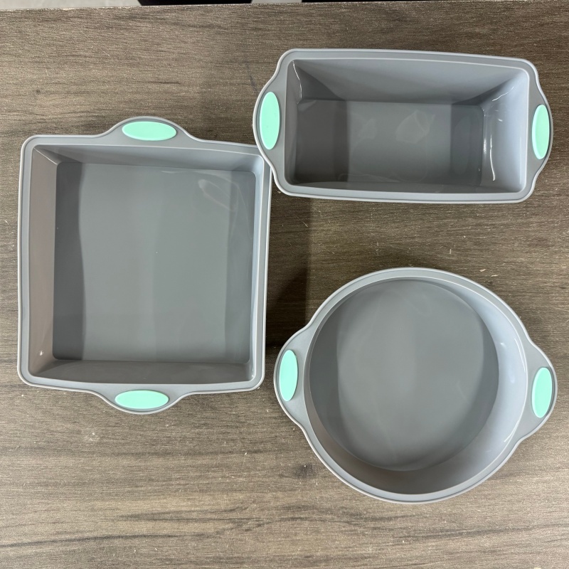 Multi-piece Premium Silicone Baking Molds, Food-grade And Heat-resistant, , Anti-slip Handle, Great For Cake And Toast, Ideal Elegant Festival Gift For Home Baking Enthusiasts