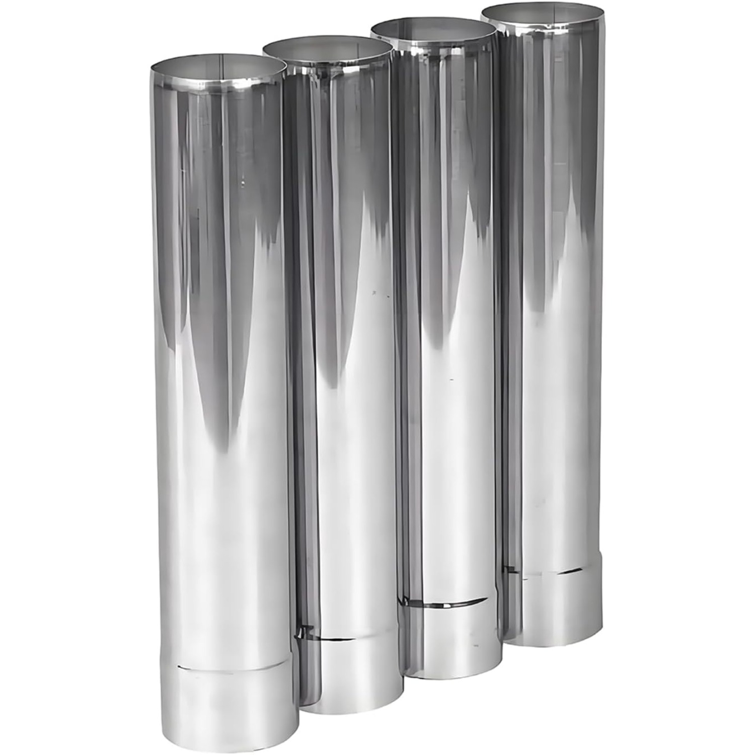TEMU Stove Pipe Stainless Steel Flue Extension 4 Sections Of Straight Chimney 2.36