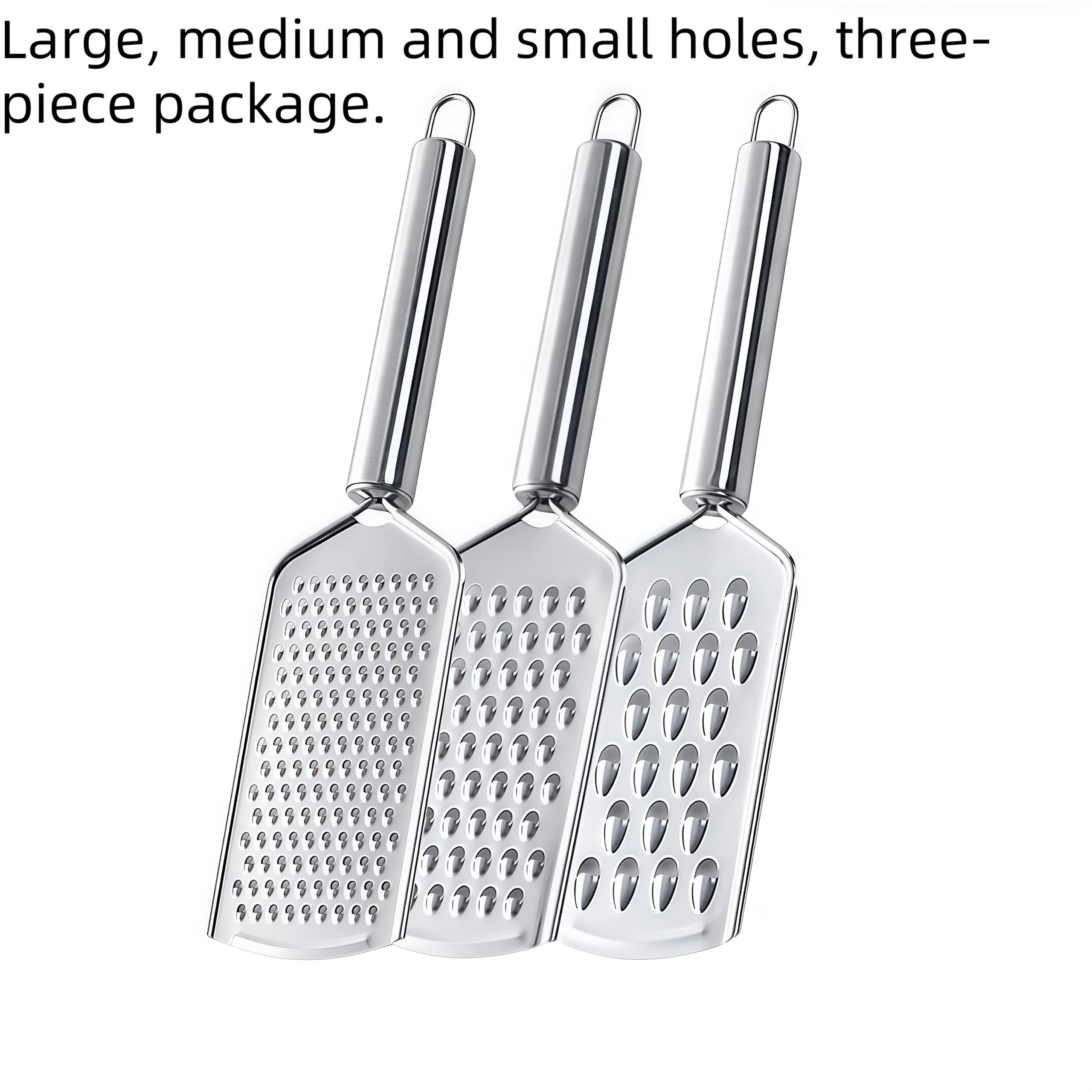 Large, Medium, And Small Hole Three-piece Set - Vegetable Grater Kitchen Tool