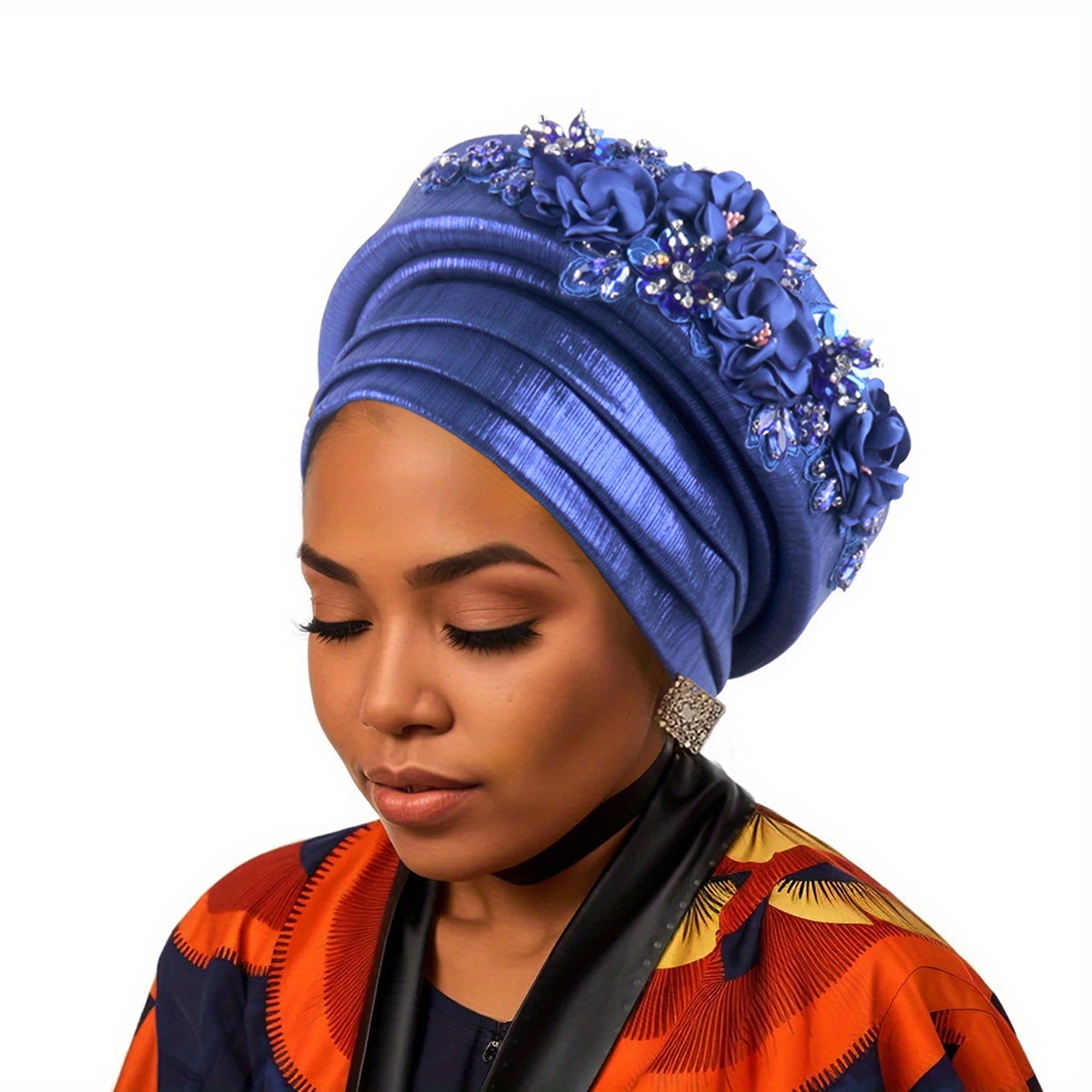 elegant women' color turban stretchy, hand-washable polyester