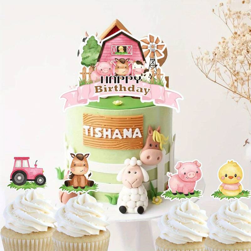 15 Decorazioni Per Torta Animali Della Giungla, Topper Compleanno 1° 4° Anno, In Carta Ecologica