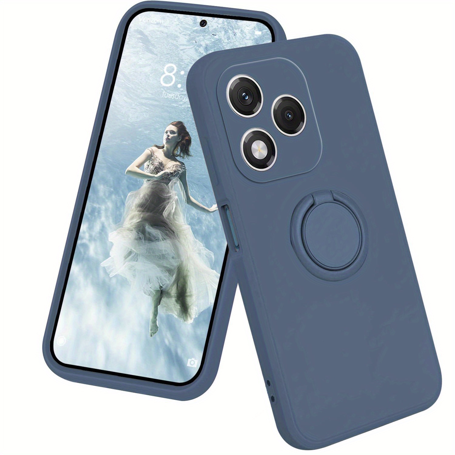 LCEHTOGYE Funda Para Honor 400 Smart 5G (6,77 Pulgadas) Vidrio Templado HD De 3 Rebanadas, Soporte De Carcasa Protectora Contra Golpes, Protector De Pantalla Antiarañazos -SXT - Blanco