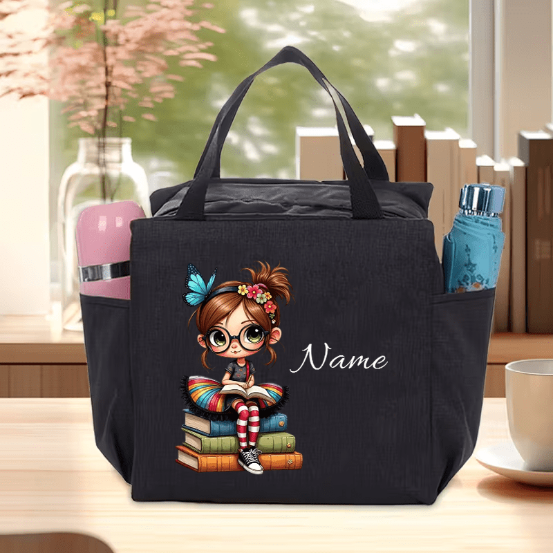 TEMU Sac à déjeuner personnalisé avec nom/ - Porte-boîte bento sur mesure compatible avec sac fourre-tout isotherme de grande adapté pour , -, les ,