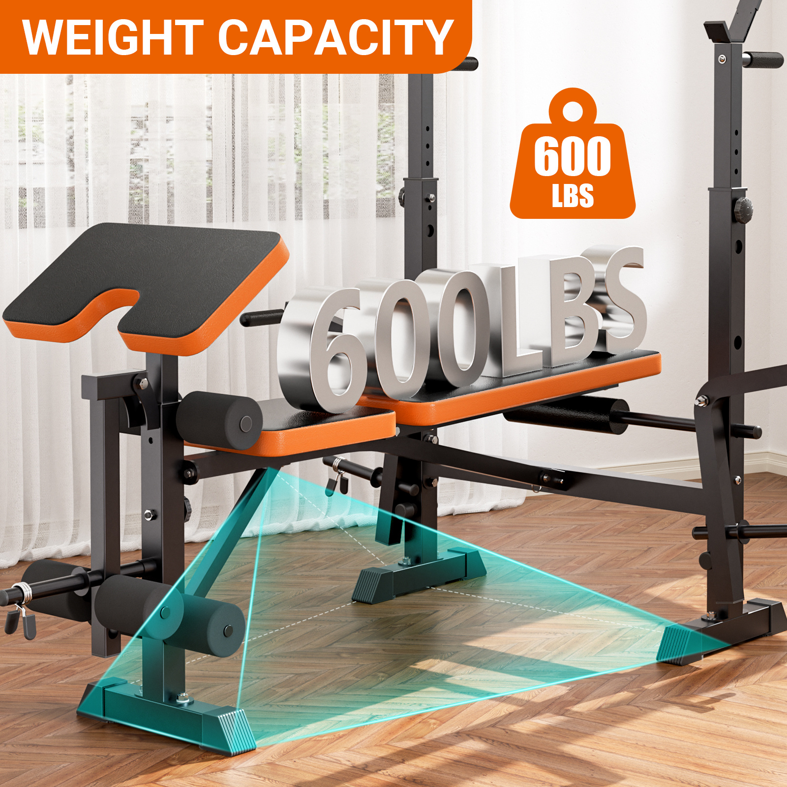 conjunto de de peso 6 com suporte para agachamento, de treino ajustável com desenvolvedor de e suporte para flexão de bíceps, treino de para ginásio doméstico detalhes 7