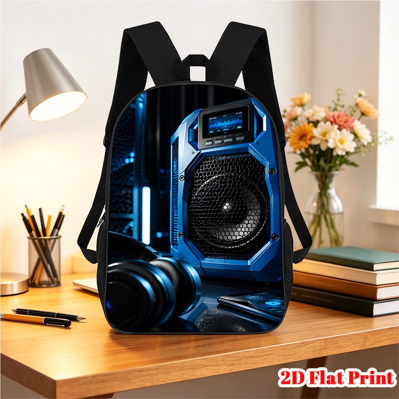 TEMU 1pc Wireless Speaker And Headphones Setup Backpack, Large Capacity Travel Backpack For Men And Women, Lightweight Computer Bag Laptop Shoulder