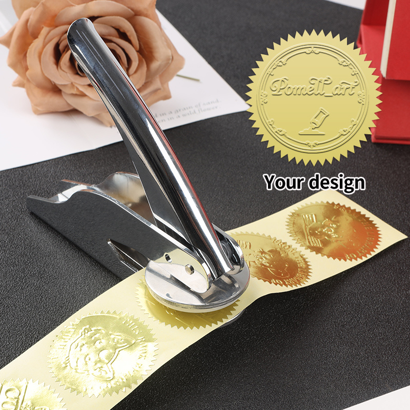 TEMU 1 Custom Embossed Seal, Suitable For Books And Paper Products, Customized For Books, Stationery And Labels Of Office, Library And School Assets,