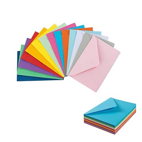60 mini envelopes 11 5 x 8 2 cm mini envelopes colourful envelopes small envelopes multi colour for gift card wedding birthday party supplies 10 colours