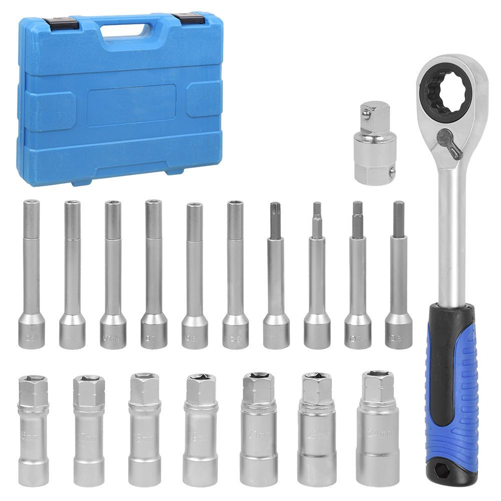 19pcs Shock Absorber Strut Dome Bearing Tool Socket Wrench Nut Set Universal
