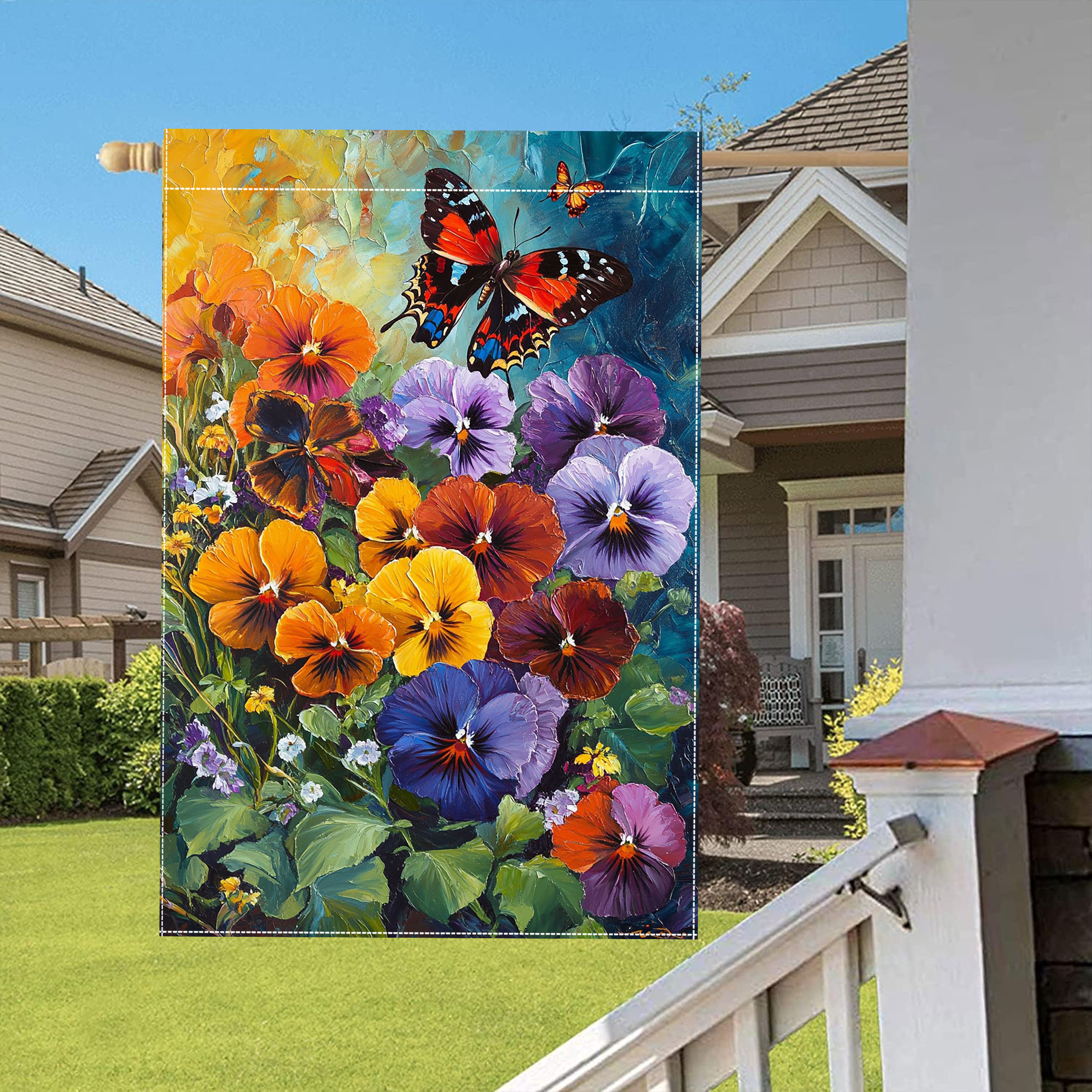 

1pc, Flag, 28x40 Inch, Double-sided Polyester Welcome Yard Decor, Outdoor Lawn Decoration, No Electricity Needed, & Design