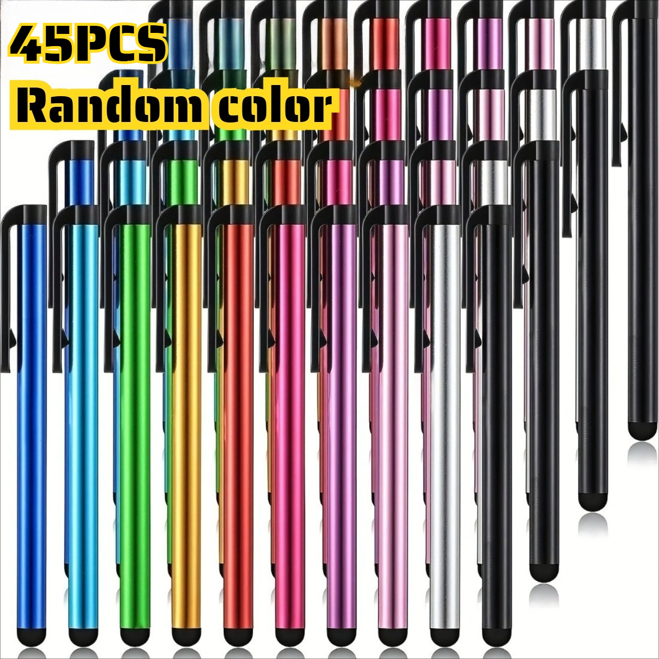 TEMU 45pcs High-precision Universal Capacitive Stylus, Random Colors, Suitable For Touchscreen Devices, Including Android Phones And Tablets, Smooth