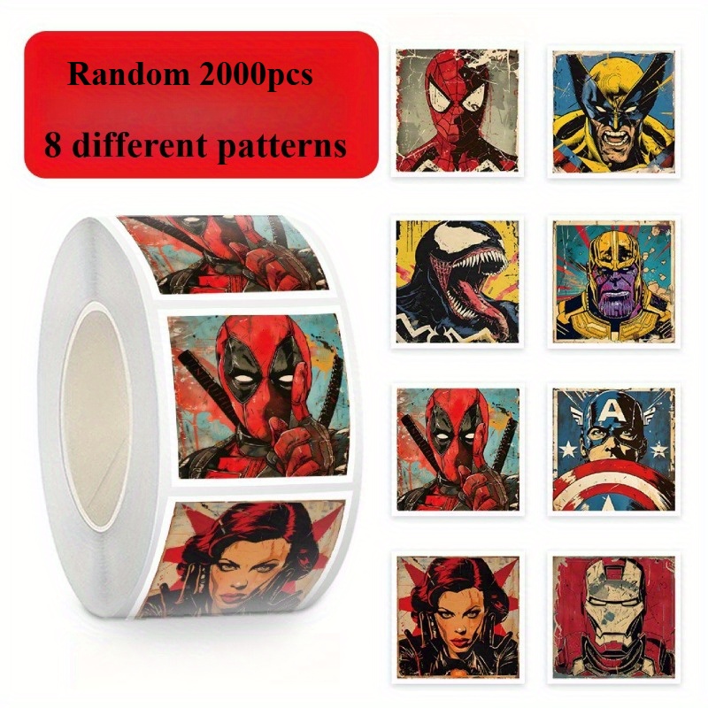 TEMU Random 1000pcs/2000pcs -man, Deadpool, Thanos, Venom, Etc. Cartoon Characters, Diy Handmade , Suitable For Mobile Phones, Water Bottles, Etc.